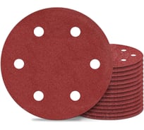 Круг шлифовальный с отверстиями на ворсовой подложке STRONER 225 мм P120 10 шт/уп velcro225p120-10
