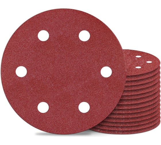 Круг шлифовальный с отверстиями на ворсовой подложке STRONER 225 мм P100 10 шт/уп velcro225p100-10 1