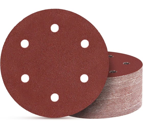 Круг шлифовальный с отверстиями на ворсовой подложке STRONER 225 мм P150 10 шт/уп velcro225p150-10 1