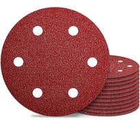 Круг шлифовальный с отверстиями на ворсовой подложке STRONER 225 мм P40 10 шт/уп velcro225p40-10