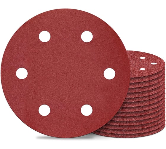 Круг шлифовальный с отверстиями на ворсовой подложке STRONER 225 мм P180 10 шт/уп velcro225p180-10 1