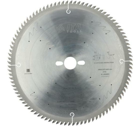 Диск пильный (300х3.2/2.2х30 мм; Z=96; трапеция) ITA TOOLS P15.300030096.00W 06-0104