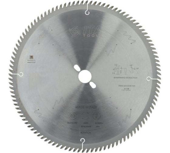 Диск пильный (350х3.2/2.2х30 мм; Z=108; трапеция) ITA TOOLS P15.350030108.00W 06-0105 1