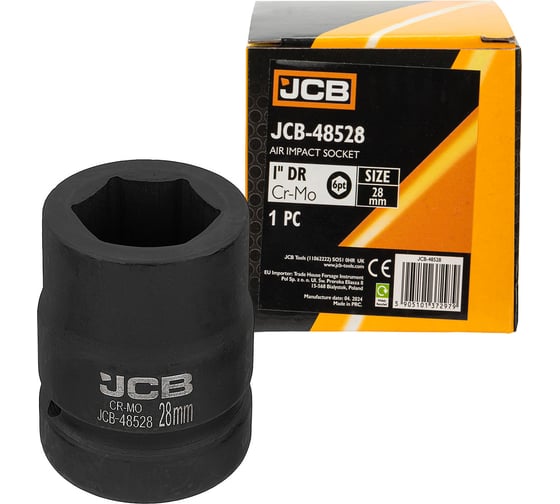 Головка ударная JBC 28мм (6 граней), 1 JCB-48528(64682) 1