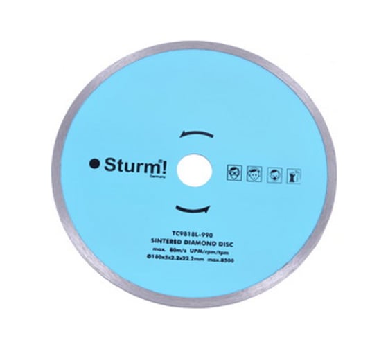 Диск алмазный (180х22.2 мм) для плиткореза ТС9818L STURM TC9818L-990