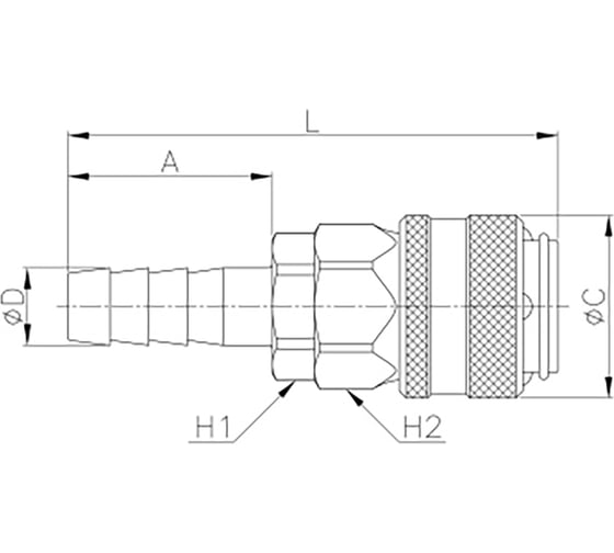 Куплунг под ерш мама CDC Pneumatics OSH 20