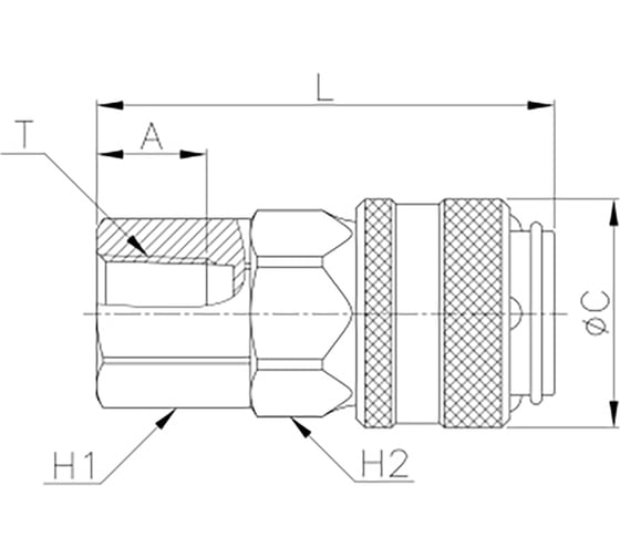 Куплунг внутренняя резьба - мама CDC Pneumatics OSF 20