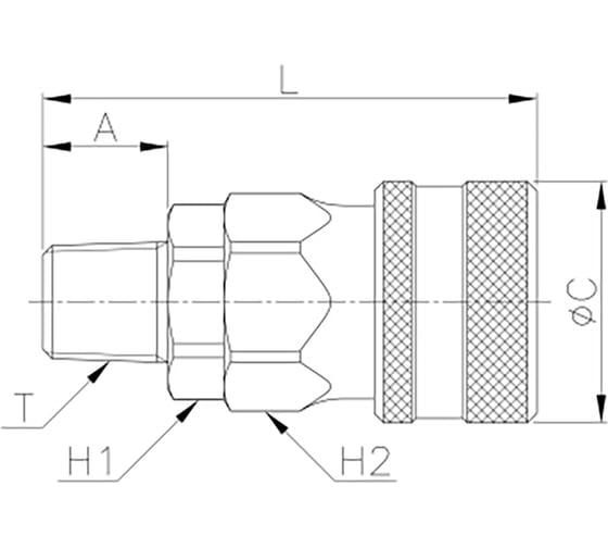 Куплунг наружная резьба - мама CDC Pneumatics SM 600