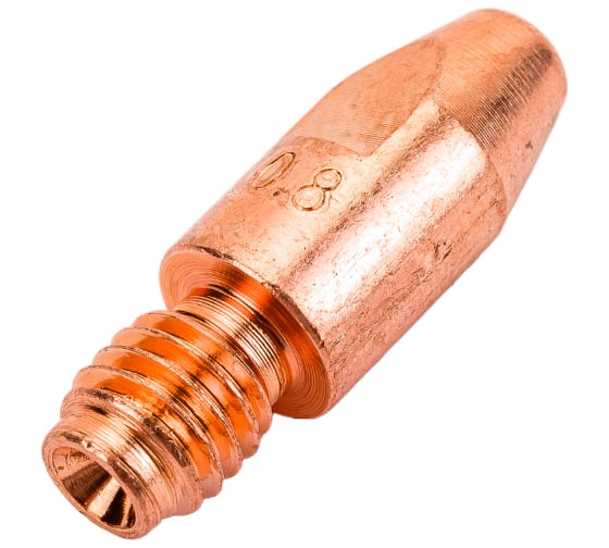Наконечник сварочный (5 шт; М8х30х0.8 мм; Cu-E) PLAZWELD Р-М83008