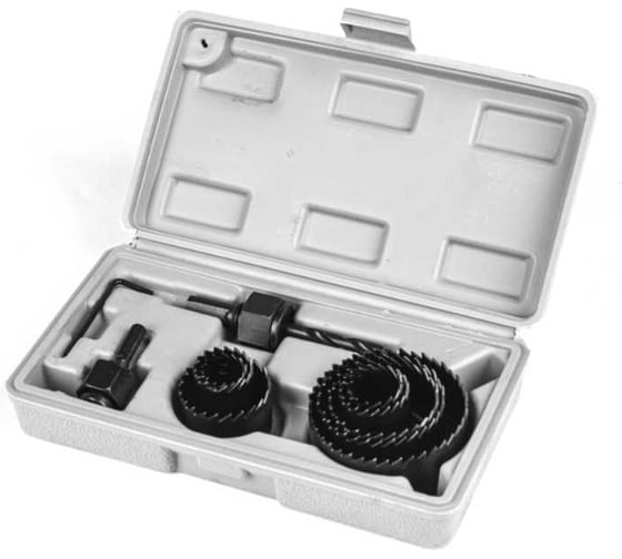 Набор пил кольцевых СИЛАЧ 12 предметов, 19-64 мм, в кейсе 023751 1