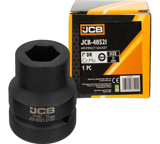 Головка ударная JCB 21мм (6 граней), 1 JCB-48521(64675) 1