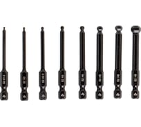 Набор магнитных бит RAGE для шуруповерта HEX 65 мм со сферической головкой 8 шт 303258