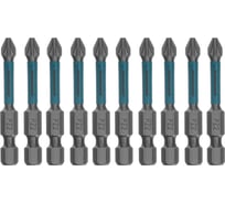 Набор бит торсионных GROSS PZ2, 50 мм, для ударных шуруповертов, отрывн., 10 шт 114095