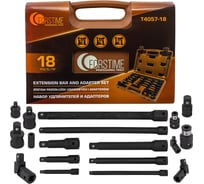 Набор удлинителей и адаптеров FORSTIME 18 предметов 1/4 3/8 1/2 FT-T4057-18(65244)