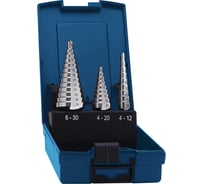 Набор свёрл ступенчатых (3 шт; HSS; Gr.1/2/3; 4-12 мм, 4-20 мм, 6-30 мм) ZIRA ZI-500510