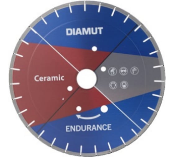 Диск алмазный DIAMUT D350 H60/50/40 T2.5 X10 L40 27Z SILENT (DONATONI - BRETON) DDSU00523 1