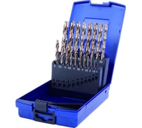 Набор свёрл спиральных (19 шт; 1.0-10.0 мм; шаг 0.5 мм; DIN 338; HSS-Co5; Typ N) ZIRA ZI-754723