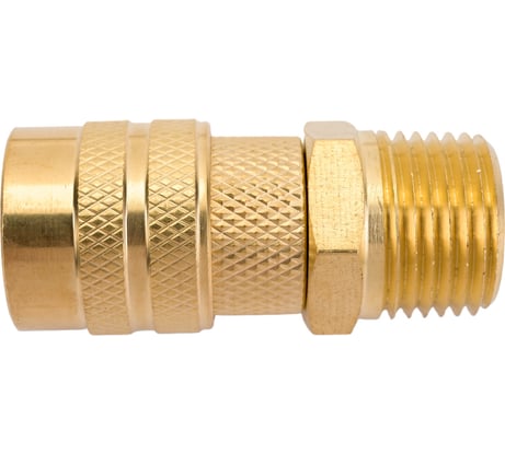 Быстроразъемное соединение D ISO 6150 B (рапид "мама" - наружная резьба 1/2"; латунь) TITAN LOCK TL4DFS-B