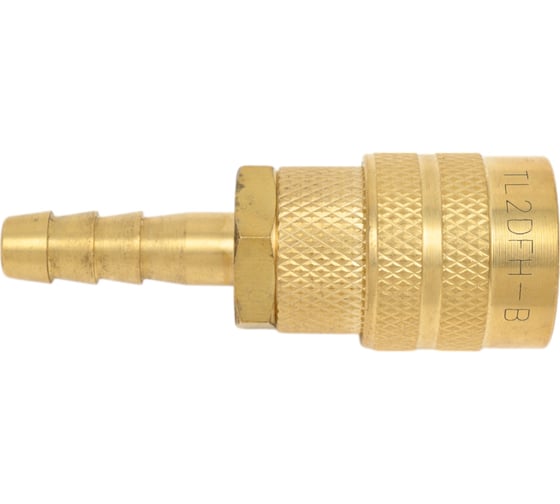 Быстроразъемное соединение D ISO 6150 B (рапид "мама" - елочка 1/4"; латунь) TITAN LOCK TL2DFH-B