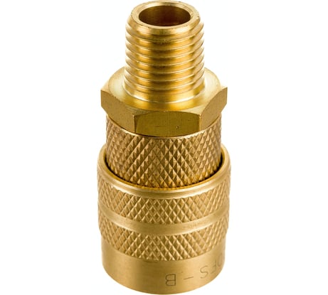 Быстроразъемное соединение D ISO 6150 B (рапид "мама" - наружная резьба 1/4"; латунь) TITAN LOCK TL2DFS-B