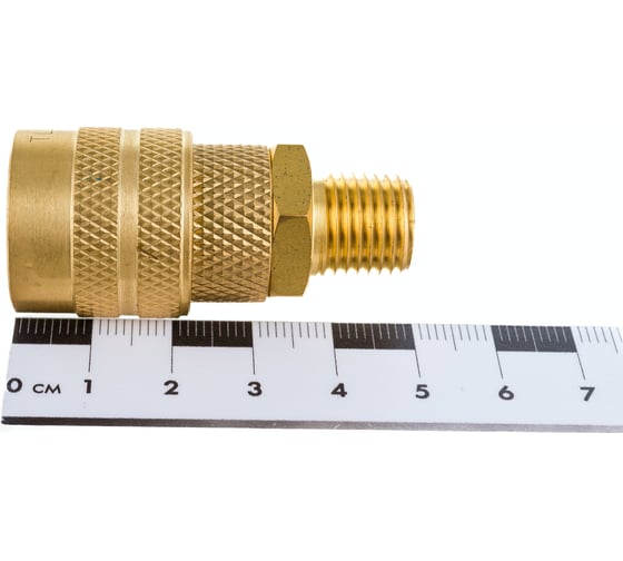 Быстроразъемное соединение D ISO 6150 B (рапид "мама" - наружная резьба 1/4"; латунь) TITAN LOCK TL2DFS-B