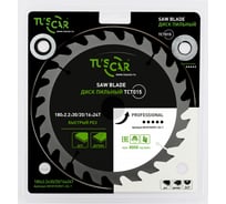 Диск пильный TUSCAR TCT015, Professional, 180х30/20/16x24T, дерево 5010152921-24-1
