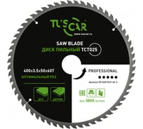 Диск пильный TUSCAR TCT025, Professional, 400х50x60T, дерево 5010251549-60-3