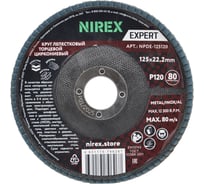 Диск лепестковый NIREX Expert 125x22.2 P120 NPDE-125120