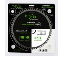 Диск пильный TUSCAR TCT035, Professional, 250х32/30x64T, дерево 5010353133-64-1