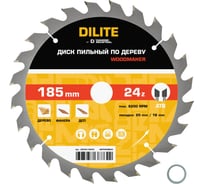 Диск пильный по дереву Diamond Industrial 185х20/16 мм Z=24 ATB Wood DILITE DIDDDL185Z24