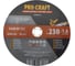 Диск отрезной по металлу Procraft 230x1.6x22.2, макс. 6600 об/мин CD230x1.6 4