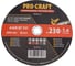 Диск отрезной по металлу Procraft 230x1.6x22.2, макс. 6600 об/мин CD230x1.6 1