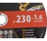 Диск отрезной по металлу Procraft 230x1.6x22.2, макс. 6600 об/мин CD230x1.6 6