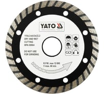 Отрезной алмазный диск TURBO универсальный YATO 115мм, 4 шт YATO YT-6022Y