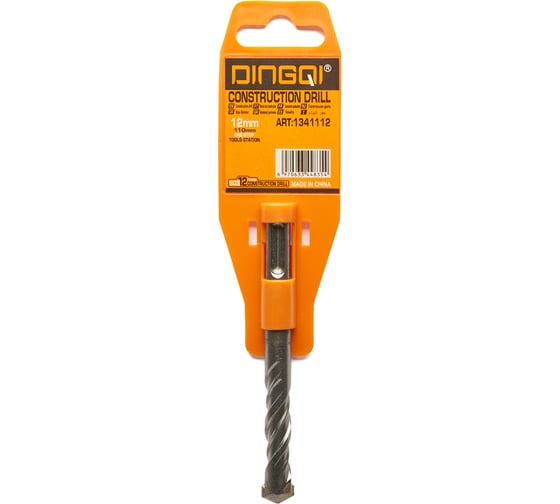 Бур по бетону, кирпичу DINGQI 12х110 мм, SDS-Plus 1341112