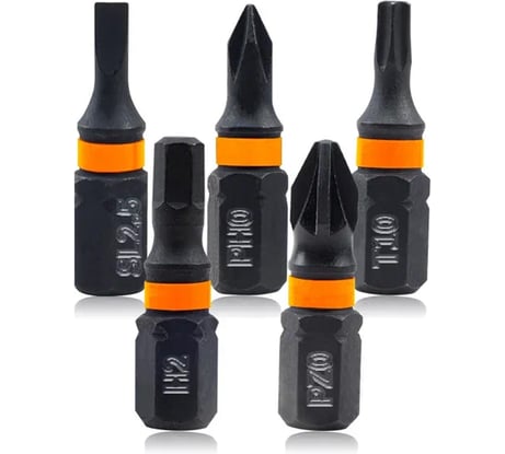 Набор бит DINGQI 50мм/SL3/PH1/T10/H2/PZ1 AD06102