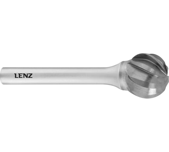 Бор-фреза по алюминию твердосплавная LENZ форма D, сфера, 6х5.7х6х50 мм, N7, без покрытия LZBD 055 N7 1
