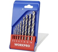 Набор сверл по металлу Workpro HSS4341 (3-10мм)-8шт WP400461