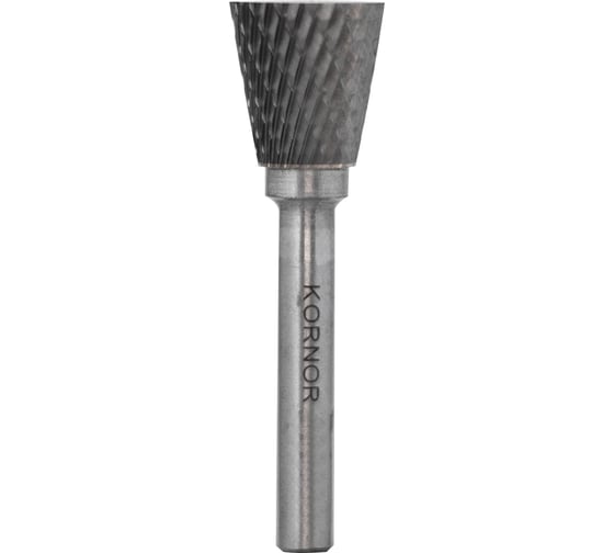 Бор-фреза KORNOR N1010BM06 обратный конус (2-ая насечка) 442101006 1