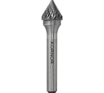 Бор-фреза KORNOR J1008BM06 коническая 60 (2-ая насечка) 392100806