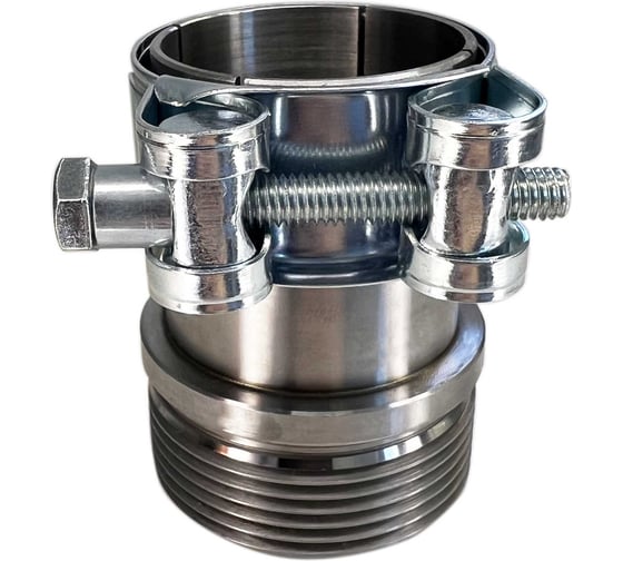 Адаптер с силовым хомутом на патрубок генератора STACORT 38мм, резьба 1 1/2 AD-38-35S 1