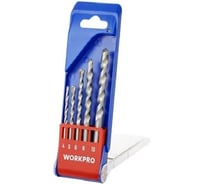 Набор сверл по бетону и камню Workpro (4-10мм) 5шт WP401070