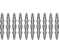 Бита двухсторонняя GROSS PZ2-PZ1, 45мм, сталь S2, 10шт 112010