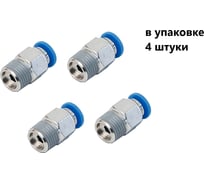 Фитинг пневматический NBPT PC 4-01-R 4шт. арт. 78277