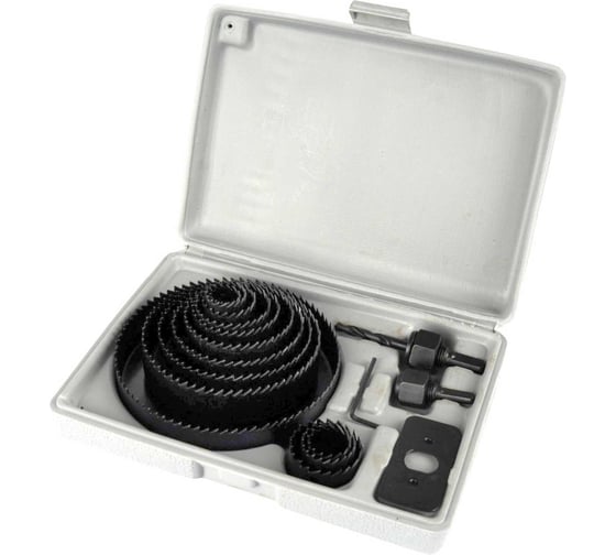 Набор пил кольцевых СИЛАЧ 18 предметов, 19-127мм, в кейсе 023752 1