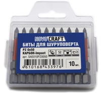 Биты для шуруповерта Novocraft PZ0, 50 Impact сталь s2, 10 шт SAE010PZ0050