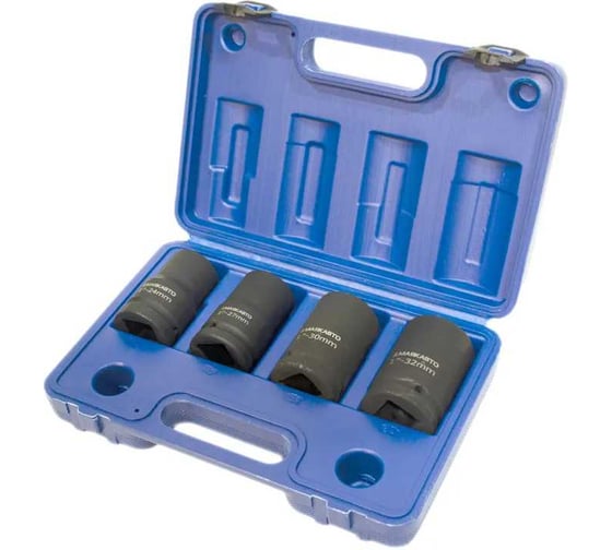 Набор головок ударных МаякАвто 1", 4 предмета (24, 27, 30, 32мм) 1/10_ 8041 1