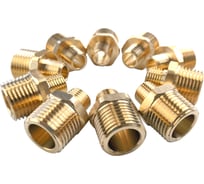 Ниппель латунный переходной пневмо (10 шт; 1/2"НР - 1/4"НР) Профитт 9276270