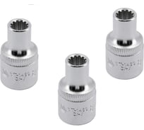 Головка торцевая YATO SPLINE 1/2DR, 8мм, 38мм, 3 штуки YT-1460Y