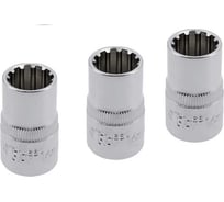 Головка торцевая YATO SPLINE 1/2DR, 14мм, 38мм, 3 штуки YT-1466Y